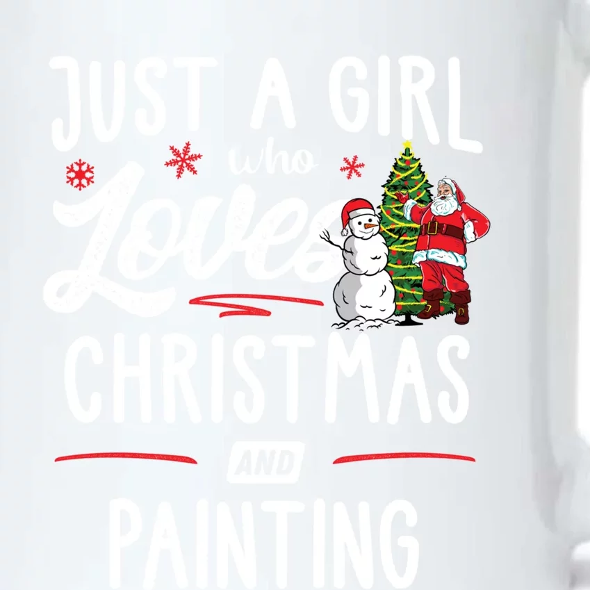 Just A Who Loves Christmas And Painting Gift Gift Black Color Changing Mug