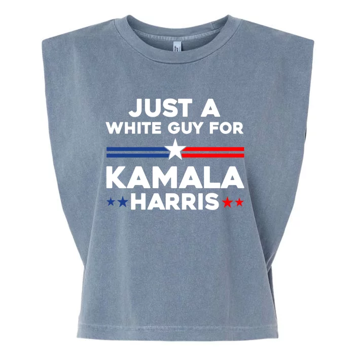 Just A White Guy For Kamala Harris 2024 President Election Garment-Dyed Women's Muscle Tee