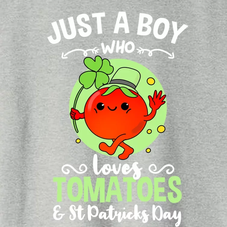 Just A Who Loves Tomatoes And St Patricks Day Vegetable Gift Women's Crop Top Tee