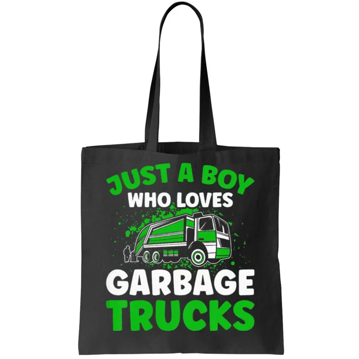 Just A  Who Loves Garbage Trucks Tote Bag