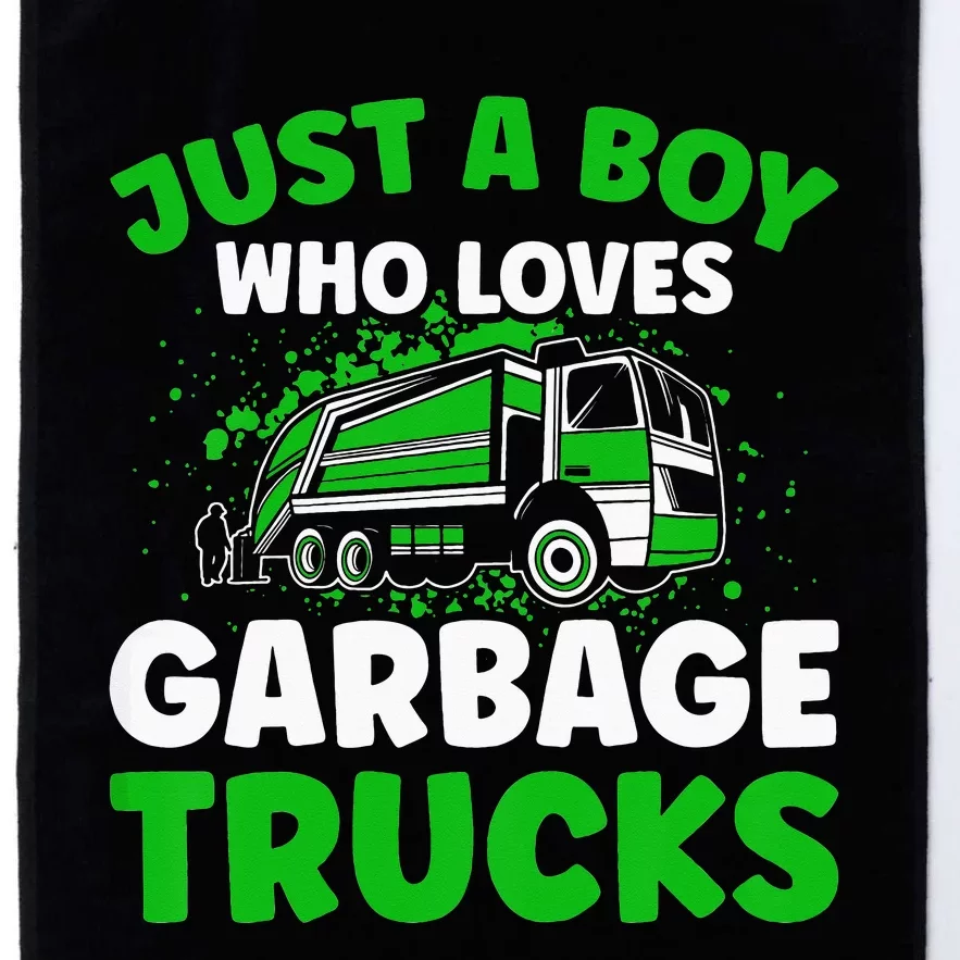 Just A  Who Loves Garbage Trucks Platinum Collection Golf Towel