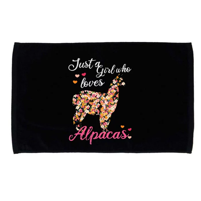 Just a who loves alpacas Microfiber Hand Towel