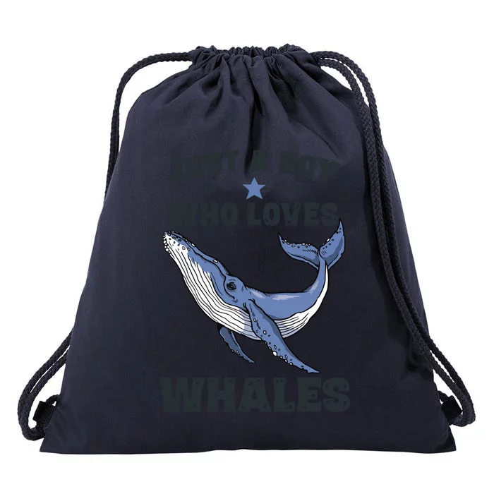 Just A Who Loves Whales Funny Whale Gift Drawstring Bag