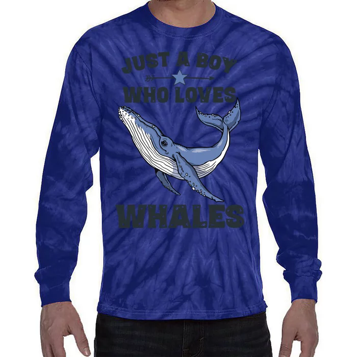 Just A Who Loves Whales Funny Whale Gift Tie-Dye Long Sleeve Shirt