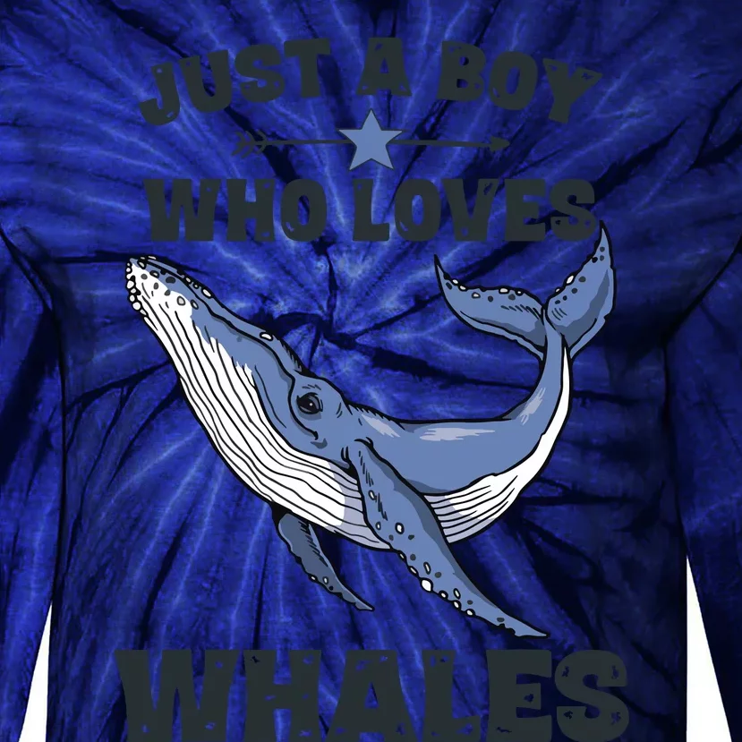 Just A Who Loves Whales Funny Whale Gift Tie-Dye Long Sleeve Shirt