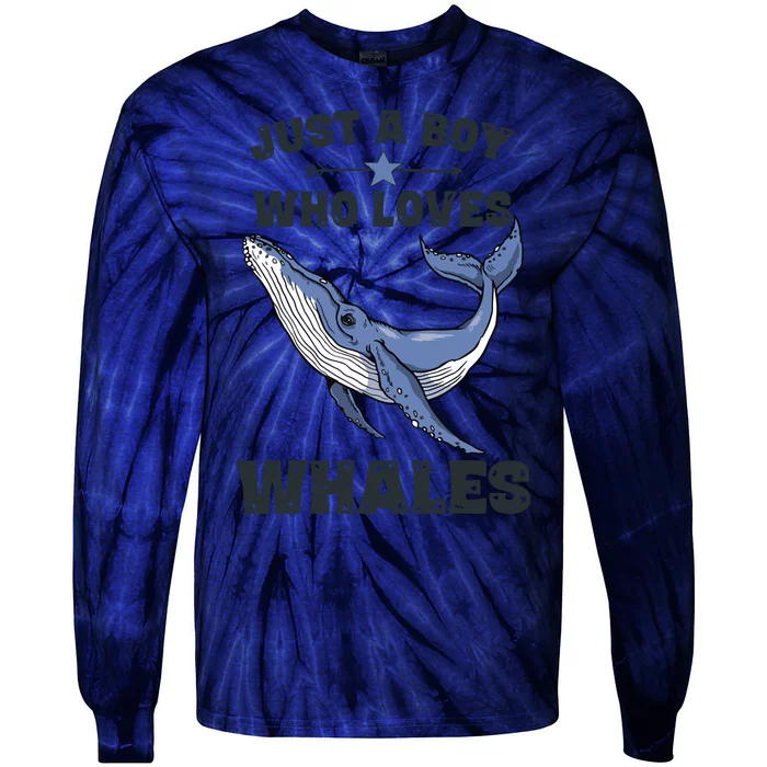 Just A Who Loves Whales Funny Whale Gift Tie-Dye Long Sleeve Shirt