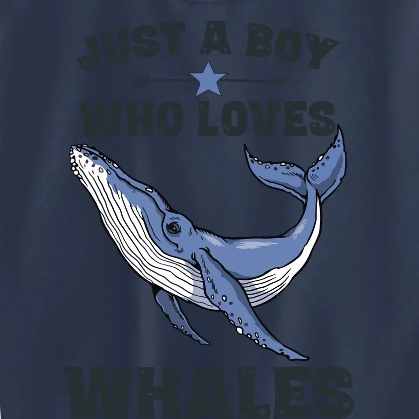 Just A Who Loves Whales Funny Whale Gift Kids Sweatshirt