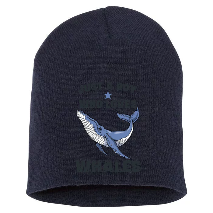 Just A Who Loves Whales Funny Whale Gift Short Acrylic Beanie