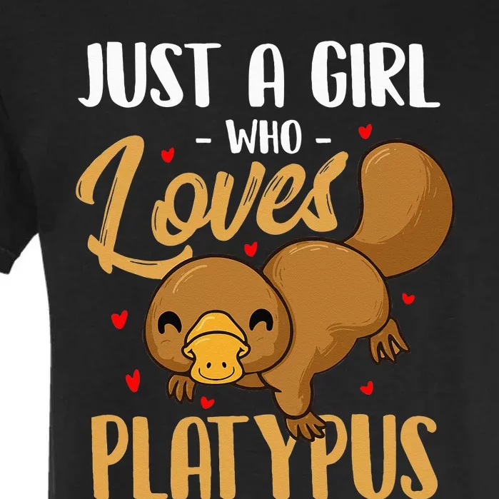 Just A Who Loves Platypus Marine Biologist Zookeeper Garment-Dyed Heavyweight T-Shirt