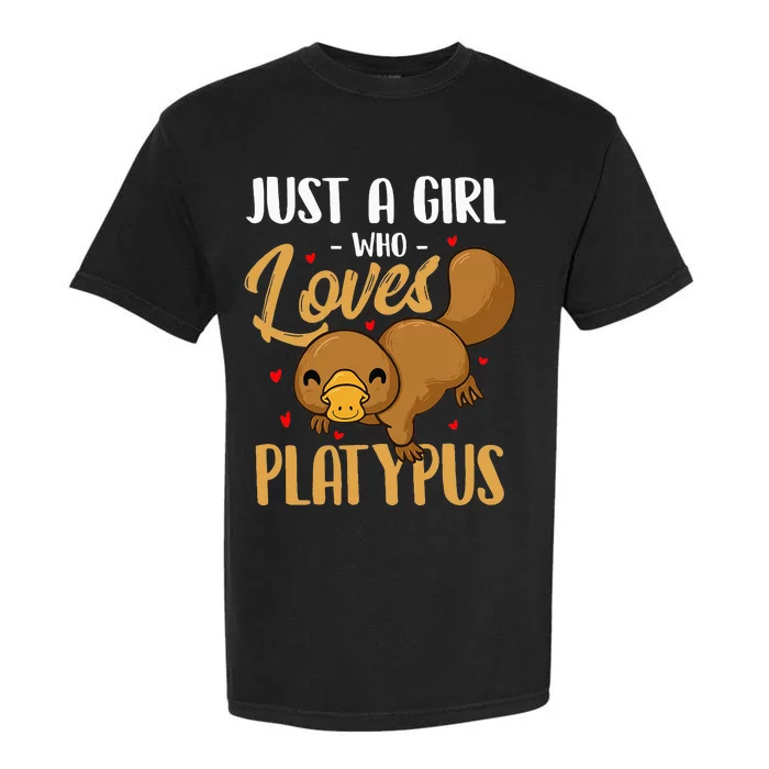 Just A Who Loves Platypus Marine Biologist Zookeeper Garment-Dyed Heavyweight T-Shirt