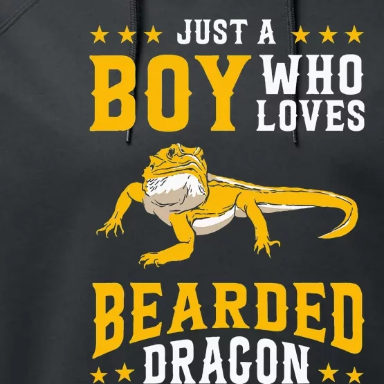 Just A  Who Loves Bearded Dragon Performance Fleece Hoodie