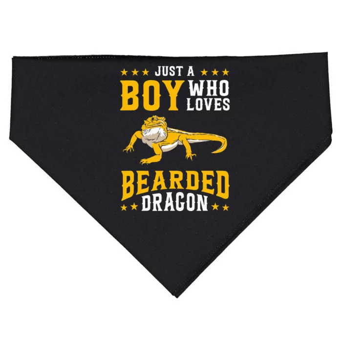 Just A  Who Loves Bearded Dragon USA-Made Doggie Bandana