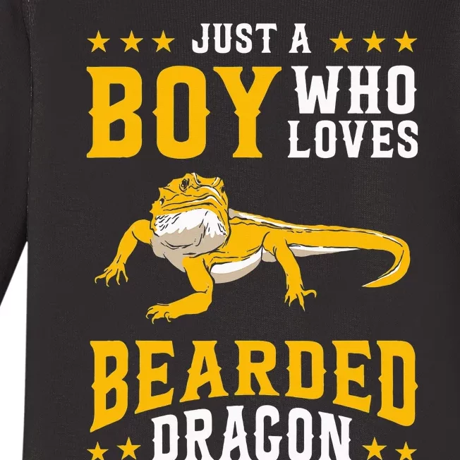 Just A  Who Loves Bearded Dragon Baby Long Sleeve Bodysuit