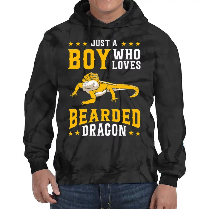 Just A  Who Loves Bearded Dragon Tie Dye Hoodie