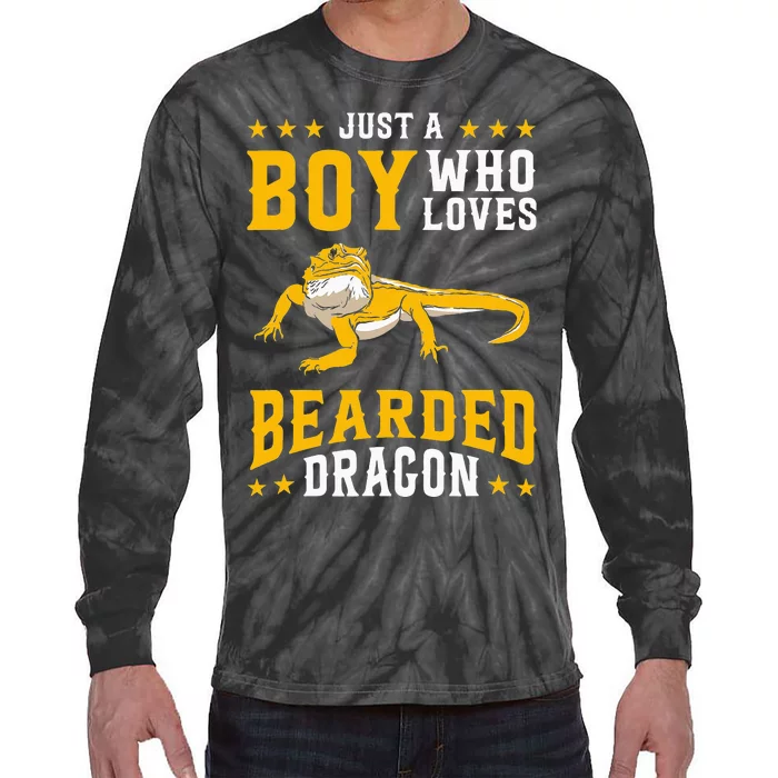 Just A  Who Loves Bearded Dragon Tie-Dye Long Sleeve Shirt