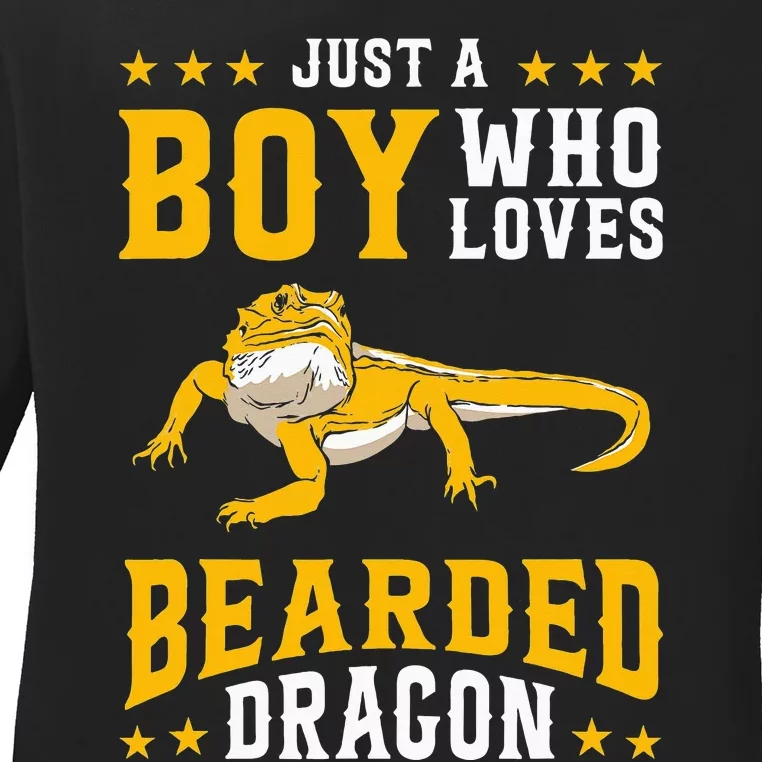 Just A  Who Loves Bearded Dragon Ladies Long Sleeve Shirt