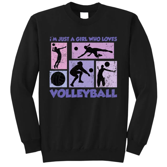 Just A Who Loves Volleyball Tall Sweatshirt