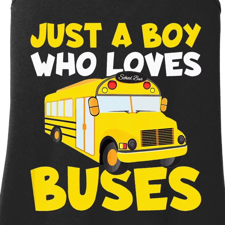 Just a  who loves Buses Ladies Essential Tank