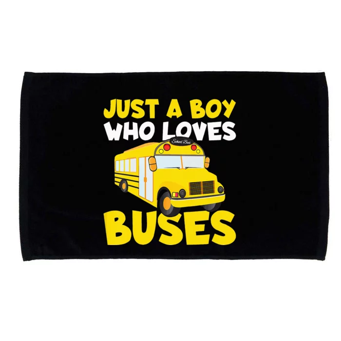 Just a  who loves Buses Microfiber Hand Towel