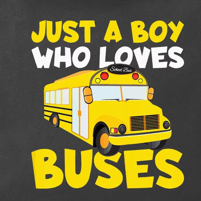 Just a  who loves Buses Zip Tote Bag