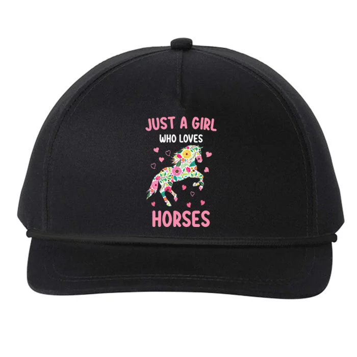 Just A Who Loves Horses Equestrian Snapback Five-Panel Rope Hat