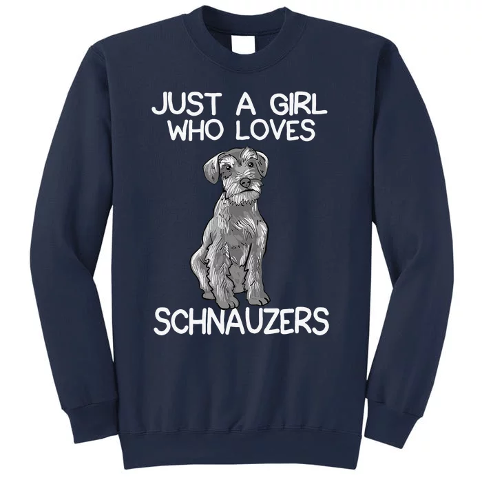 Just A Who Loves Schnauzer Dog Schnauzer Lover Owner Sweatshirt