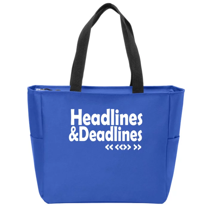 Journalist Autor Writer Writing Book Journalist Cute Gift Zip Tote Bag