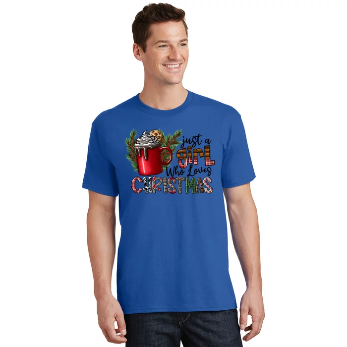 Just A Who Loves Christmas Coffee Cute Gift T-Shirt