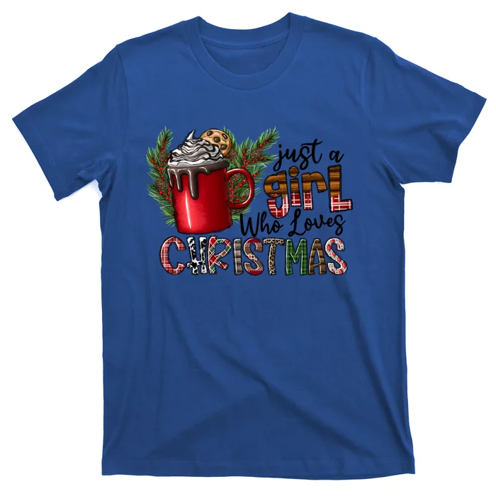 Just A Who Loves Christmas Coffee Cute Gift T-Shirt