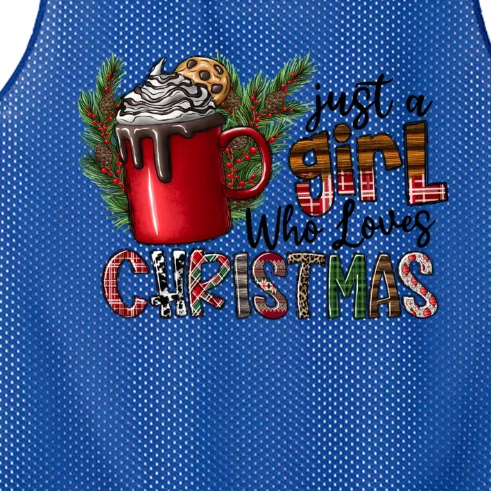 Just A Who Loves Christmas Coffee Cute Gift Mesh Reversible Basketball Jersey Tank