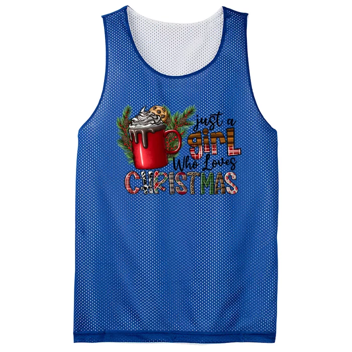 Just A Who Loves Christmas Coffee Cute Gift Mesh Reversible Basketball Jersey Tank