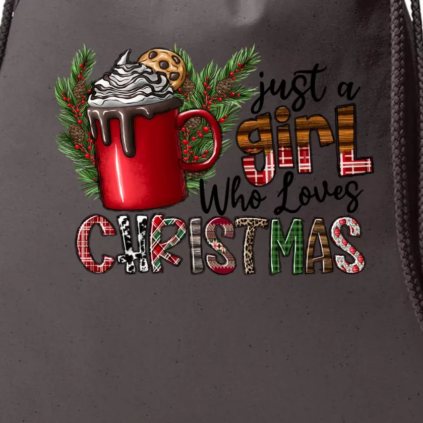 Just A Who Loves Christmas Coffee Cute Gift Drawstring Bag