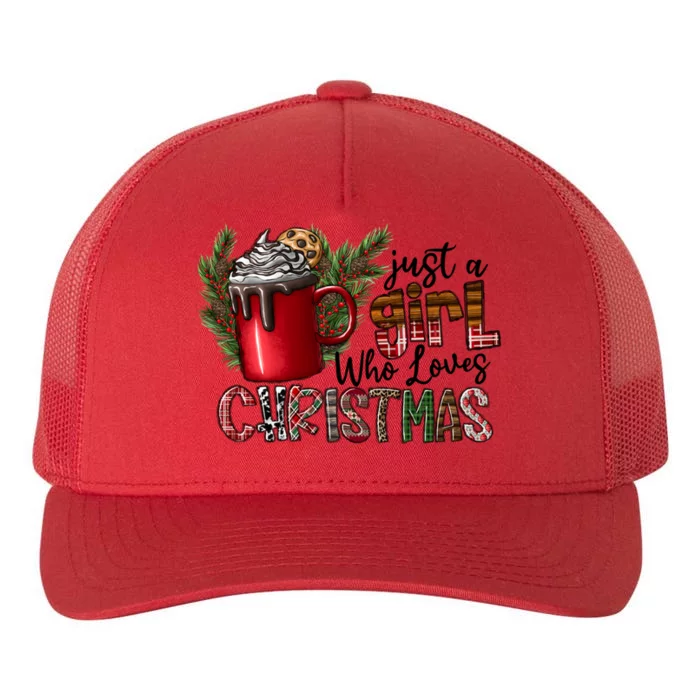 Just A Who Loves Christmas Coffee Cute Gift Yupoong Adult 5-Panel Trucker Hat