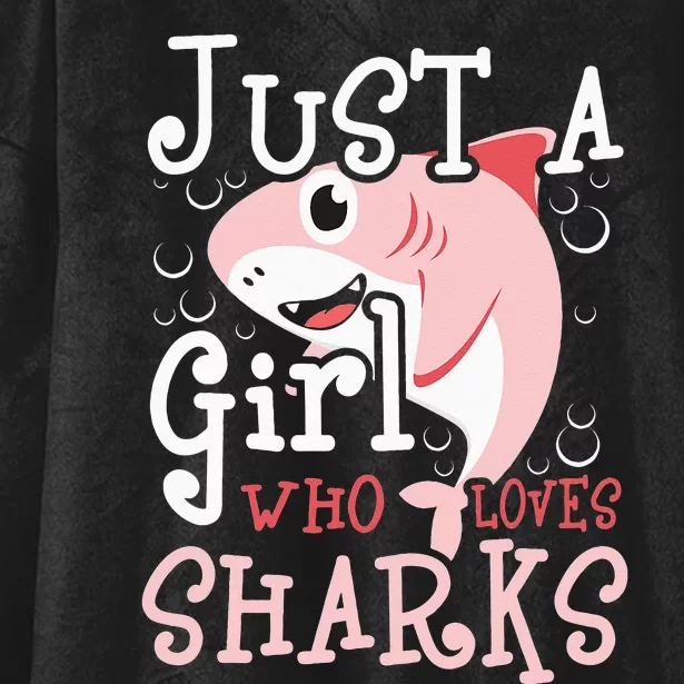 Just A Who Loves Sharks Marine Biologist Shark Lovers Hooded Wearable Blanket