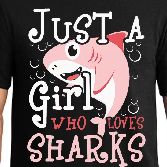 Just A Who Loves Sharks Marine Biologist Shark Lovers Pajama Set