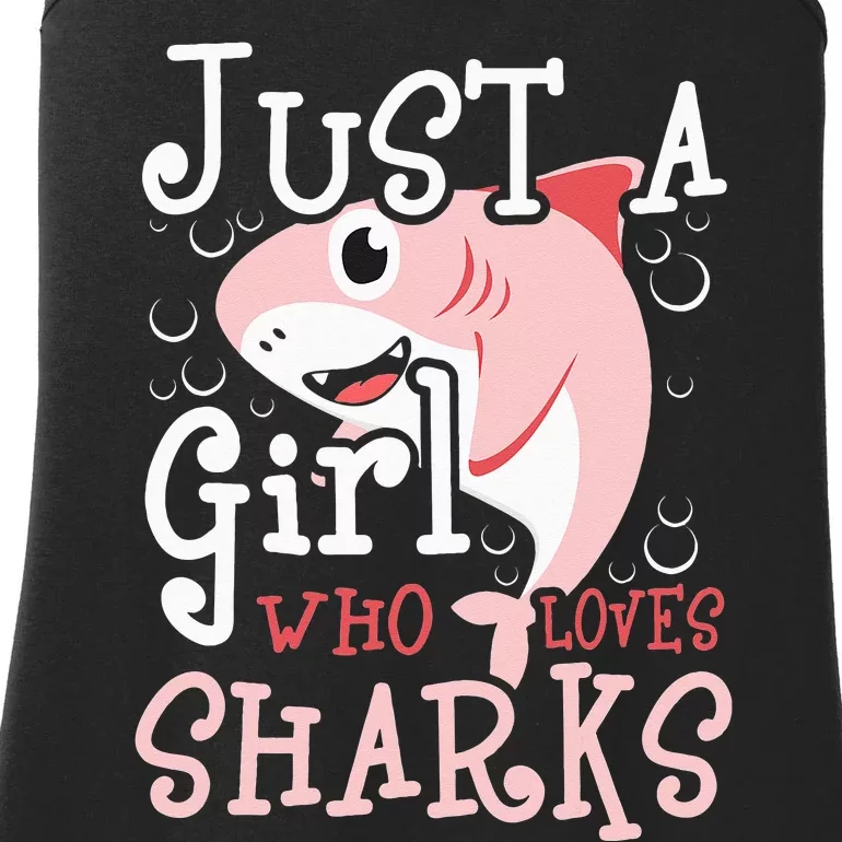 Just A Who Loves Sharks Marine Biologist Shark Lovers Ladies Essential Tank