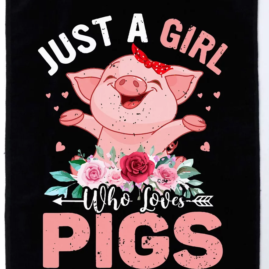 Just A Who Loves Pigs Platinum Collection Golf Towel