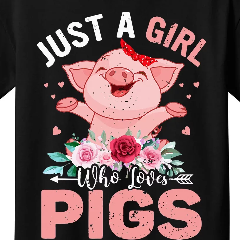 Just A Who Loves Pigs Kids T-Shirt