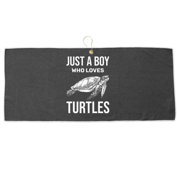 Just A Who Loves Turtles Zoo Keeper Gift Sea Turtle Large Microfiber Waffle Golf Towel