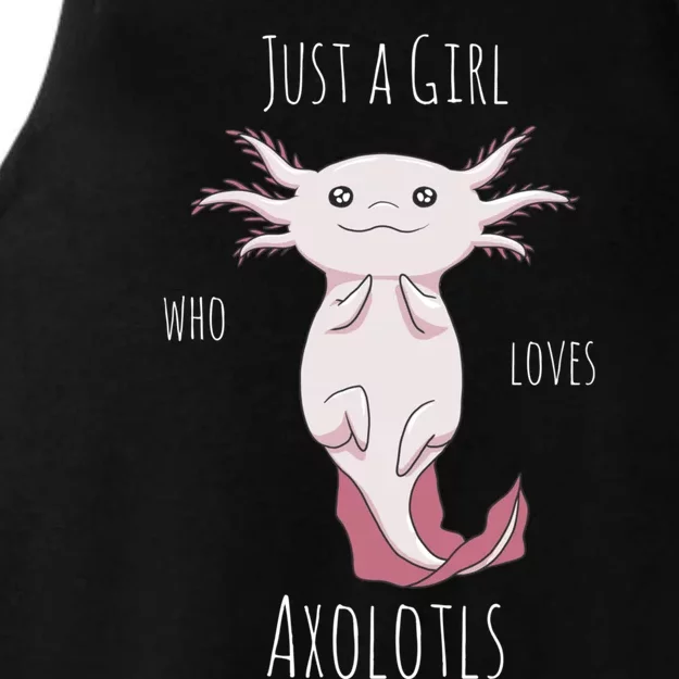 Just A Who Loves Axolotls Funny Kawaii Anime Axolotl Funny Gift Ladies Tri-Blend Wicking Tank