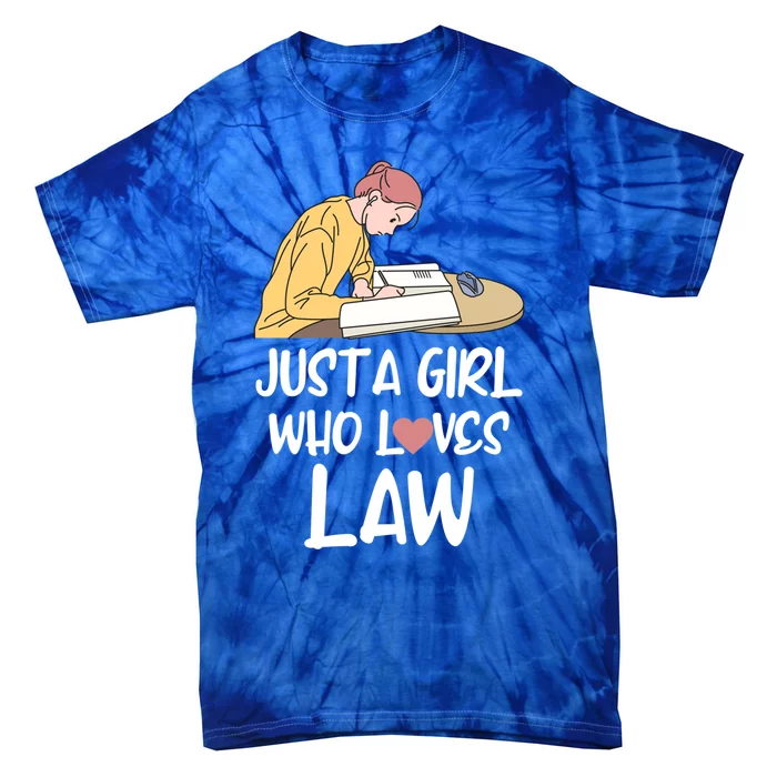 Just A Who Loves Law Gift Student Attorney Future Lawyers Gift Tie-Dye T-Shirt