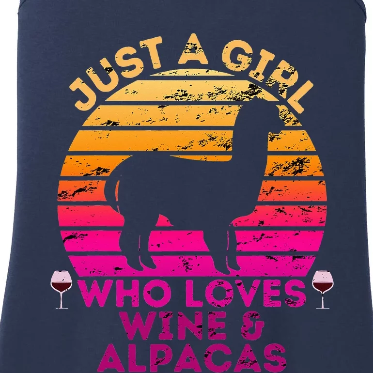 Just A Who Loves Wine And Alpacas - Alpaca Ladies Essential Tank