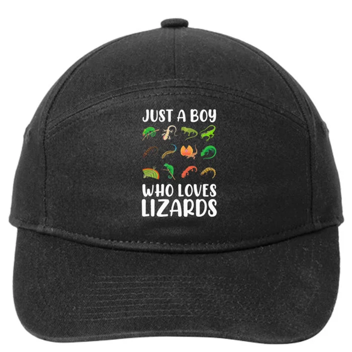 Just A  Who Loves Lizards 7-Panel Snapback Hat