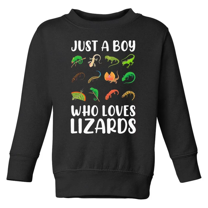 Just A  Who Loves Lizards Toddler Sweatshirt