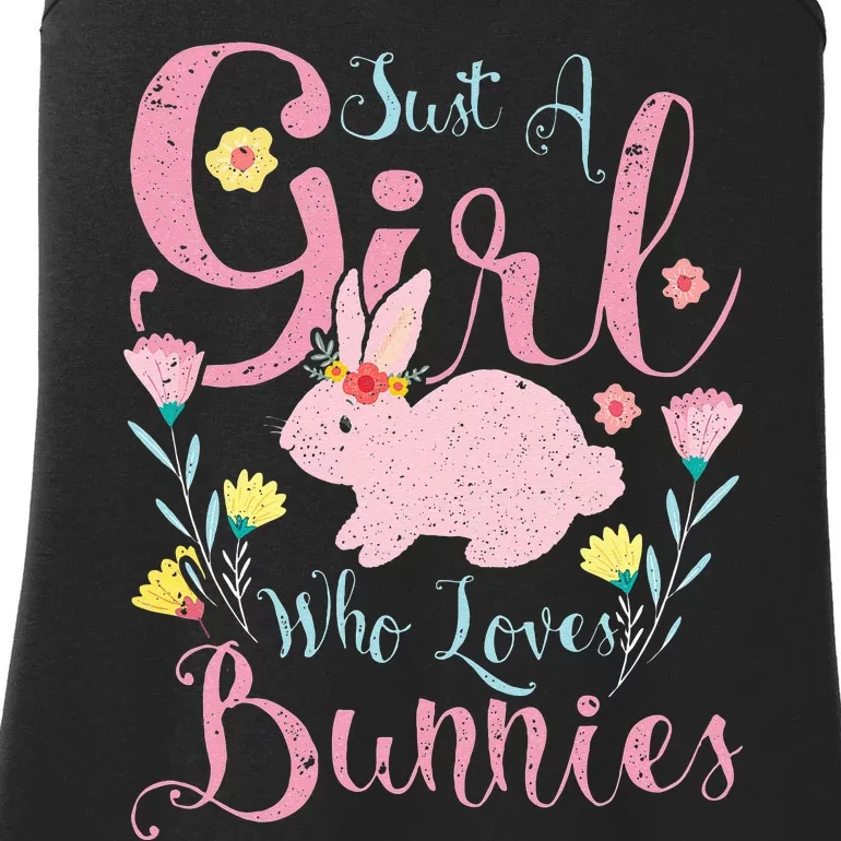 Just A Who Loves Bunnies Rabbit Ladies Essential Tank