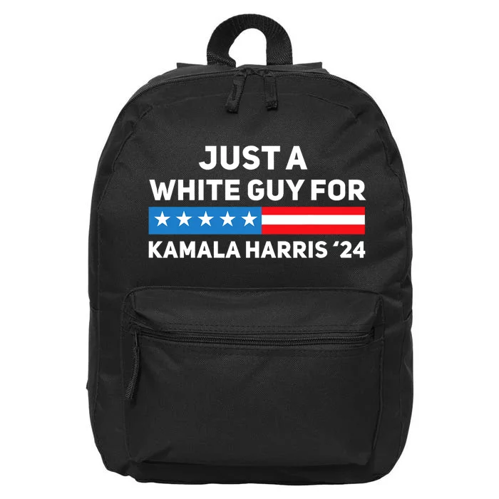 Just A White Guy For Kamala Harris 2024 President Election 16 in Basic Backpack