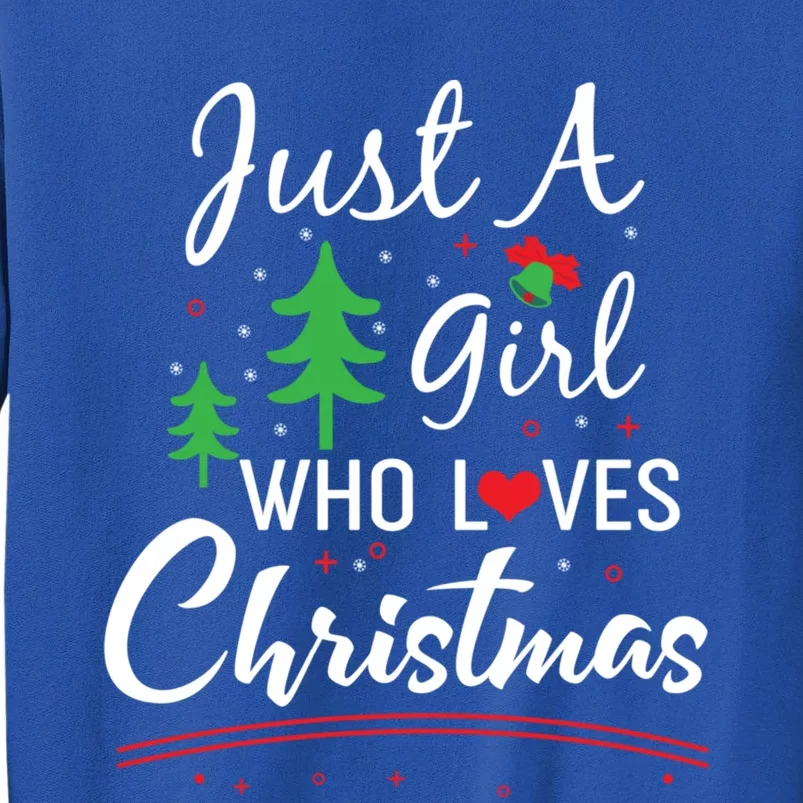 Just A Who Loves Christmas Great Christmas Tree Heart Gift Sweatshirt