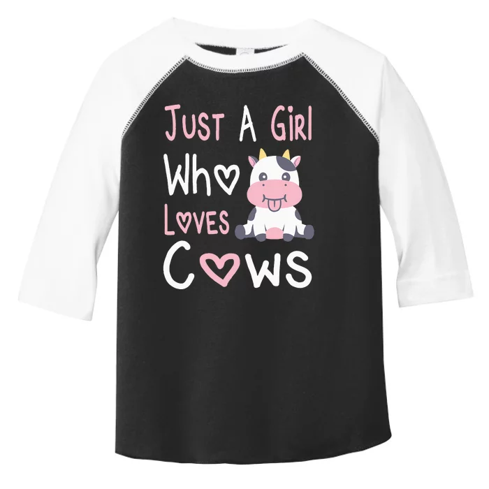 Just A Who Loves Cows Hearts Farmer Farm Milk Cow Toddler Fine Jersey T-Shirt