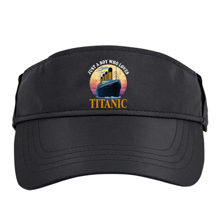 Just A  Who Loves Titanic Boat Titanic Adult Drive Performance Visor