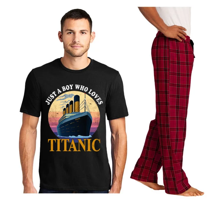 Just A  Who Loves Titanic Boat Titanic Pajama Set